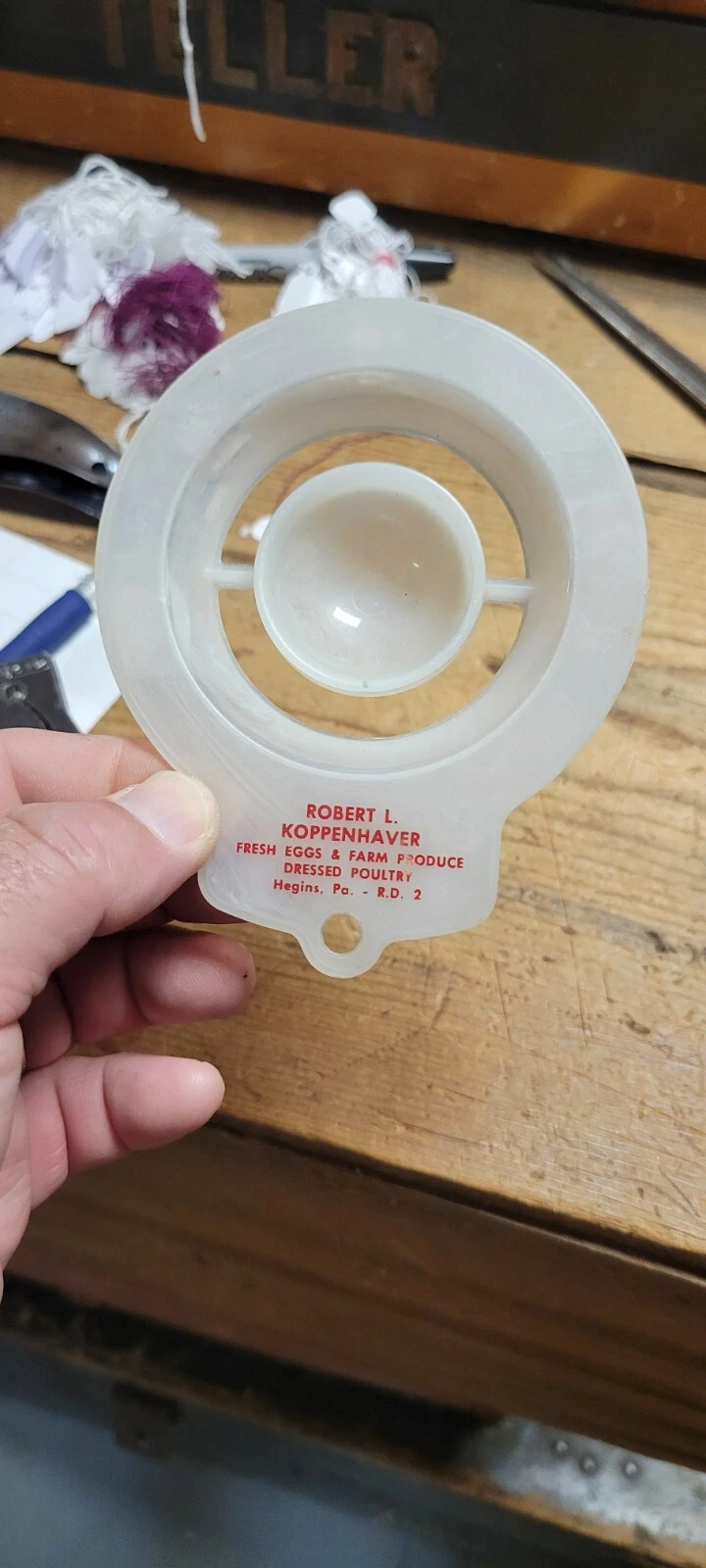 Vintage 1940s Robert Koppenhaver Dairy Farm Hegins PA Advertising Egg Separator
Opens in a new windo