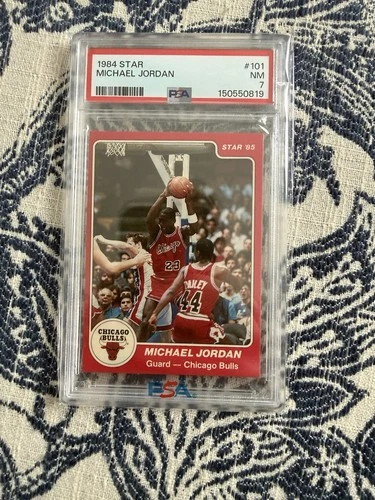 MICHAEL JORDAN PSA 7 1984-85 STAR BASKETBALL #101 ROOKIE RC XRC BULLS NEAR MINT