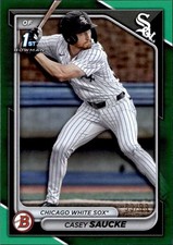 2024 Bowman Draft #BD-33 Casey Saucke Green #/99