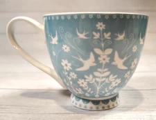Portobello by Inspire, Blue, Floral, Birds, 16oz Coffee/Tea, Mug/Cup, Bone China