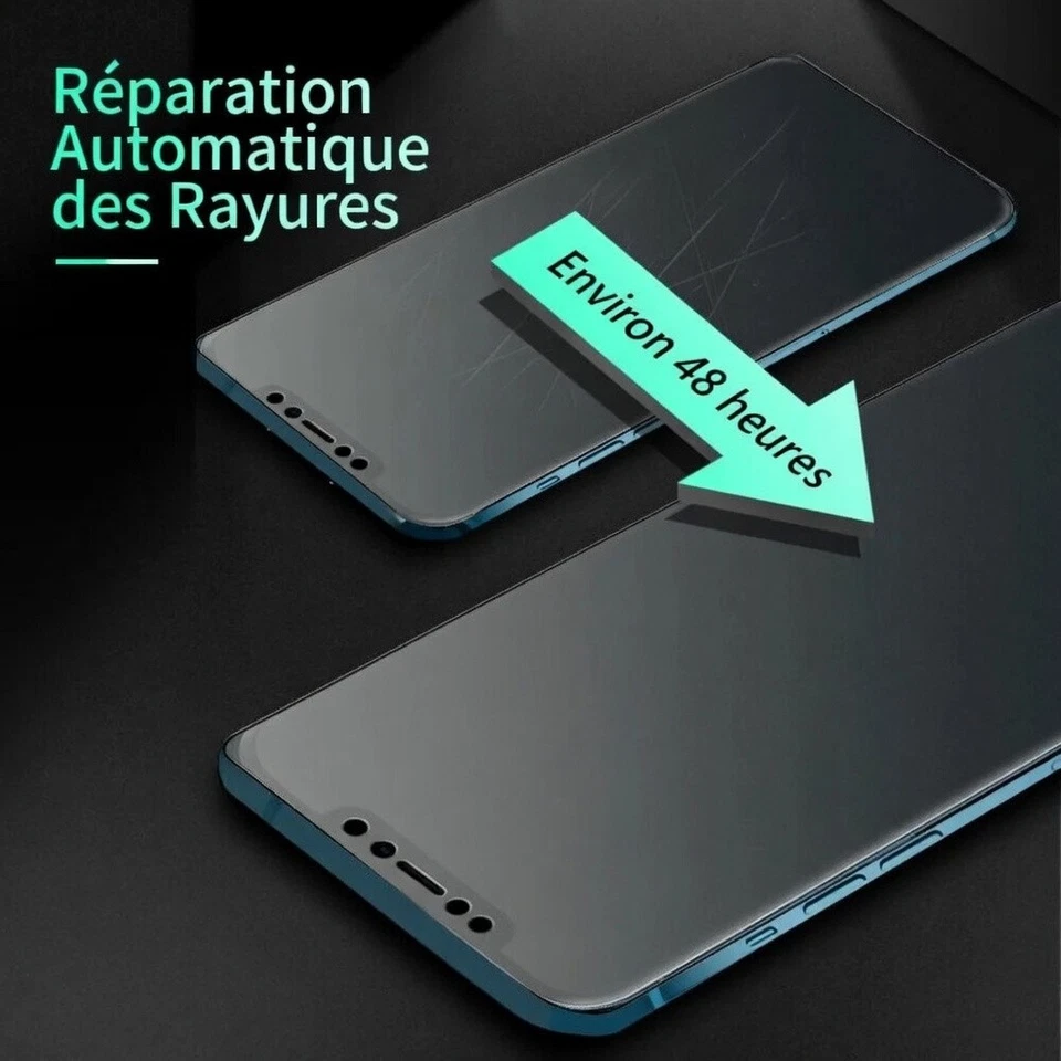 Film Hydrogel MAT Anti-reflets Protection iPhone 17 16 15 14 SE 13 12 11 Pro Max - Photo 2/4