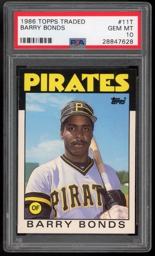 1986 Topps Traded #11T Barry Bonds Rookie RC PSA 10