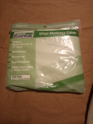 Vintage Home Essentials Zippered Vinyl Mattress Cover Full Size 54" x 75" New
