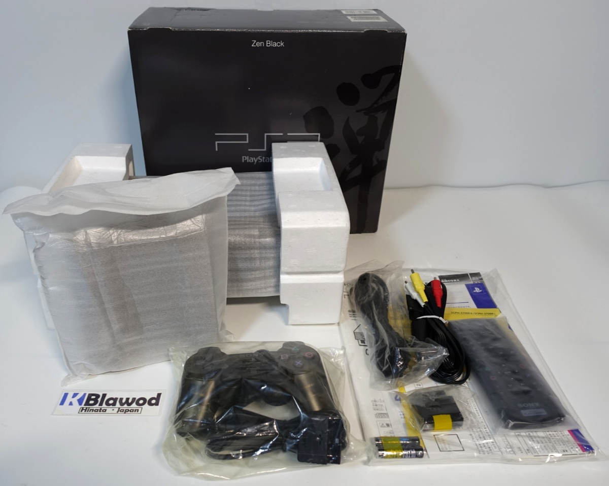 NEW SONY PlayStation 2 PS2 ZEN BLACK Console SCPH-37000 Box Japan