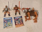 He-Man MOTU Vintage Lot - Fisto & Jitsu & Stridor - Complete +  Comics NICE