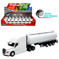 Welly 1:64 Freightliner Cascadia Tractor Trailer Tanker White
