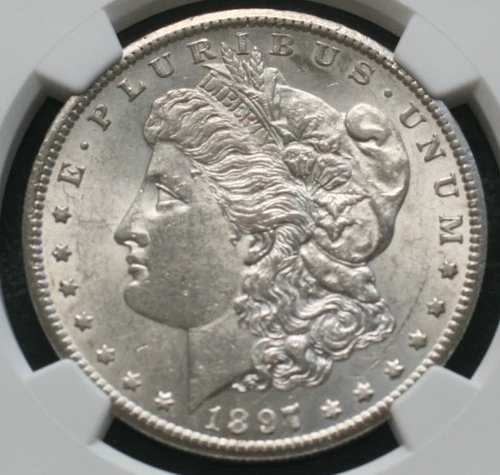 1897 S $1 Morgan Silver Dollar NGC AU 58