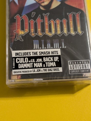 Pitbull - M.I.A.M.I. (2004 Cassette) Miami Rapper Lil Jon - Sealed Hype Sticker - Picture 4 of 6