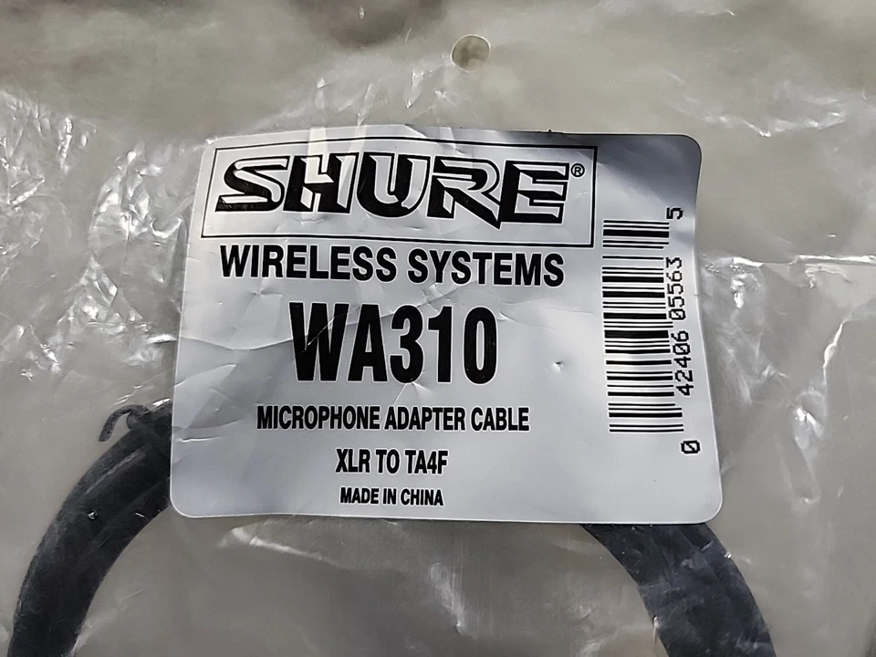 Shure WA310 TA4F to XLR-FEMALE Microphone Adapter Cable - Image 2 of 3