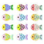 12pcs Glass Fish Beads for Jewelry Assorted Ocean Fish Shaped Beads