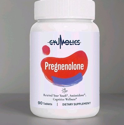 Pregnenolone 100mg Supplement, for Cognitive Function & Mental Clarity, 90 Tabs