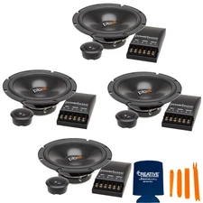 PowerBass Two Pairs of S-60C 6.5" OEM Replacement Component Speakers