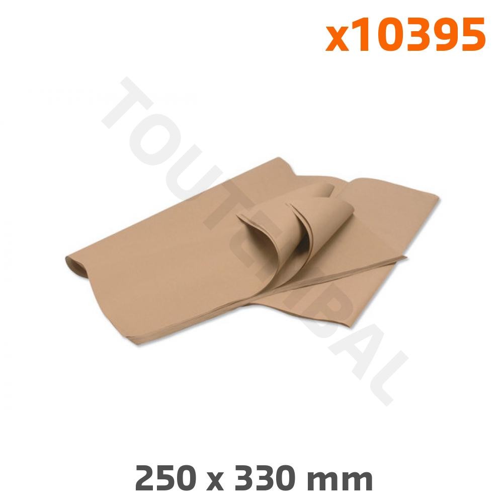 Papier kraft alimentaire 250x330 mm en rame de 10kg pour emballage de 10395 feuilles