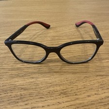 RAY BAN RB1586 3831 Polished Black And Red Boys Kids Eyeglasses 47-16-130