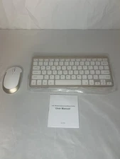 New In Box Jelly Comb Ultra-Thin Wireless Keyboard And Mouse Combo White&Silver