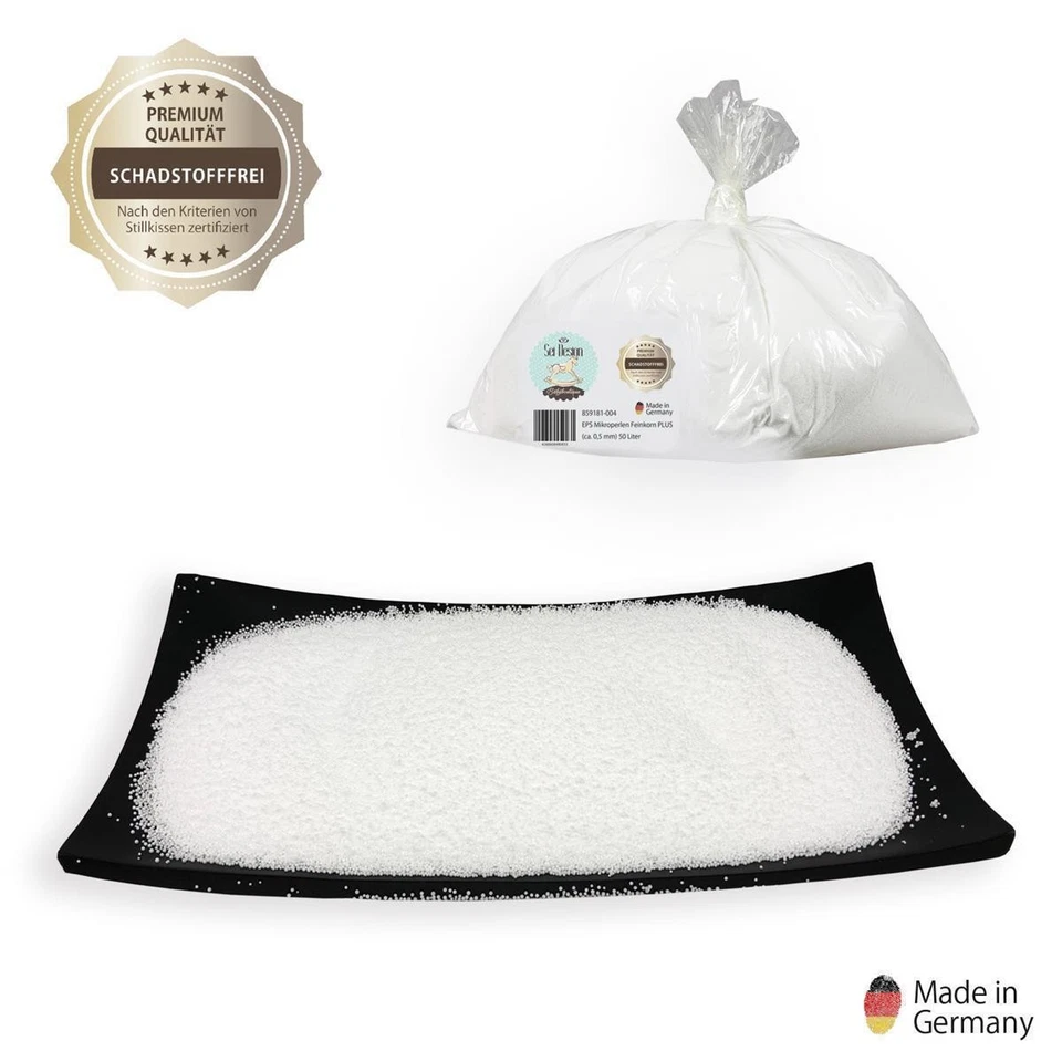 EPS Mikroperlen für Stillkissen Feinkorn PLUS (ca. 0,5 mm) - Bild 4 von 4