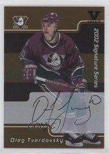 2001 ITG Be A Player Signature Series Gold Vault Black Oleg Tverdovsky Auto xp6