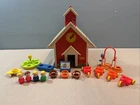 Vintage Fisher Price Play Family School House 923 + School Yard Accessories