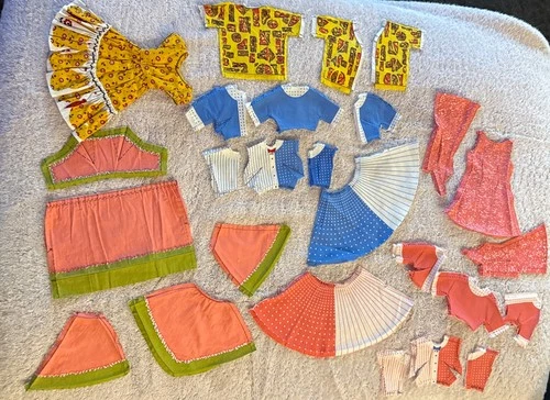 1960’s Vintage Barbie Cut & Sew Pieces to Resew Dresses & 1 Shirt For Ken