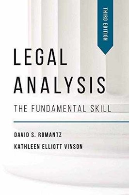 Legal Analysis: The - Paperback, by Romantz David; Vinson - Very Good z