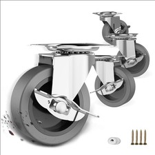 3 Inch Caster Wheels, Casters Set of 4, Heavy Duty Caster with Brake, Locking Ca
