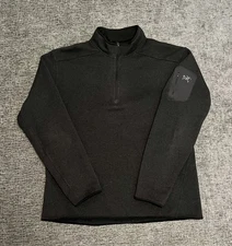 Arc'teryx Men's Covert 1/2 Zip Pullover Fleece Jacket Dark Gray Long Sleeve XXL