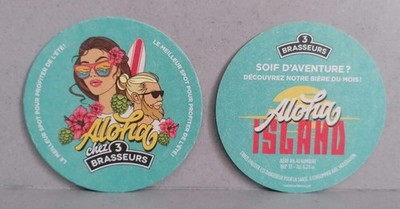 Bierdeckel 3 Brauereien ''ALOHA'' lokale Handwerkerei 
