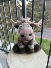 Disney Frozen Sven Plush Reindeer Stuffed Animal Sitting 16 Toy Gray Kristoff
