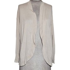 Cream Open Front Cardigan with Pockets Size Small