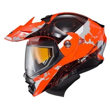 SCORPION EXO-AT960 COLD WEATHER HELMET TOPO HI-VIZ ORG SIZE LARGE - 96-1035-SD
