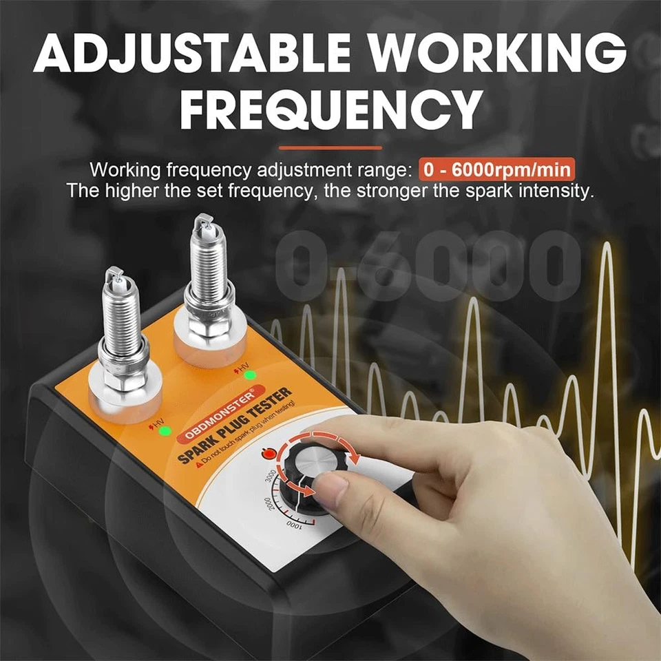 Probador de bujías 2025 2 orificios herramienta de diagnóstico 12 V gasolina coche analizador de encendido Foto 2 de 4