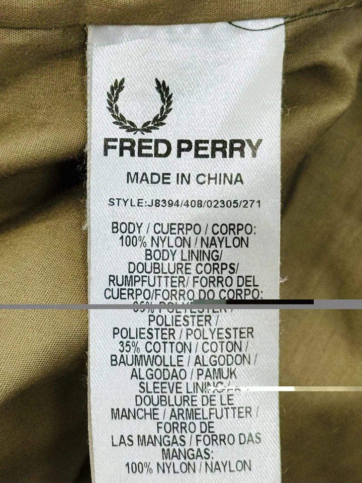 Fred Perry Offshore Hooded Parka SIZE MEDIUM Hunting Green Mod Scooter Casuals - Image 4 of 4