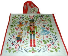 CHRISTMAS~Reusable Tote Bag ~ 20" X 18" X 8" ~ NUTCRACKER SUITE ~ Snap Closing