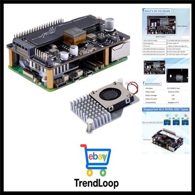 P33 M.2 NVME M-Key PoE+ Hat für Raspberry Pi 5, mit offiziellem Raspberry Pi ...