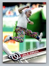 LESLIE JORDAN FIRST PITCH 2017 TOPPS NATIONALS