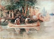 Caught Napping Painting by Charles Marion Russell Reproduction