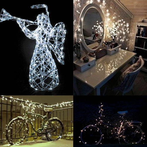 Outdoor Solar Powered 33Ft 10m 100 LED Copper Wire Waterproof Light String Xmas - Picture 4 of 15