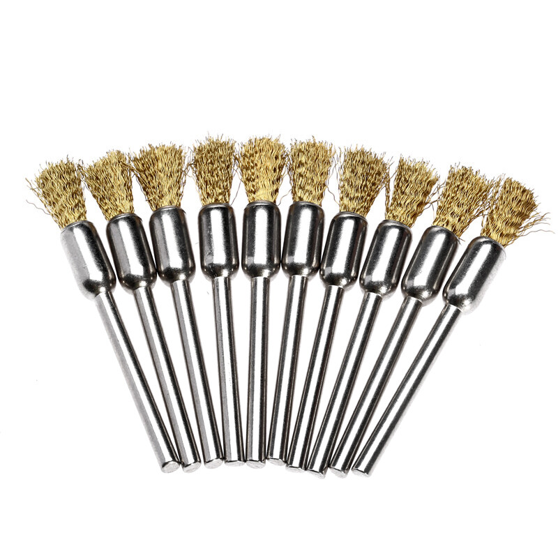 45X Polishing Wire Wheel Brass Brush Rotary Steel Set Cup for Dremel