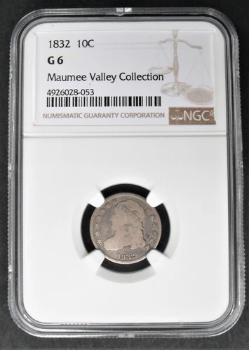 1832  10 C , NGC  G 6 , older silver coin                # 1032