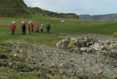 Photo 6x4 Approaching Dunseverick harbour Walking the Causeway Coast Path c2009