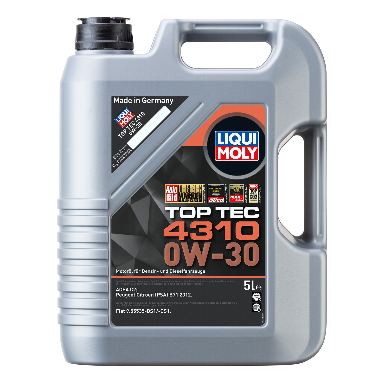 LIQUI MOLY 2362 Top Tec 4310 C2 Engine Oil 0W-30 - 5 Litres