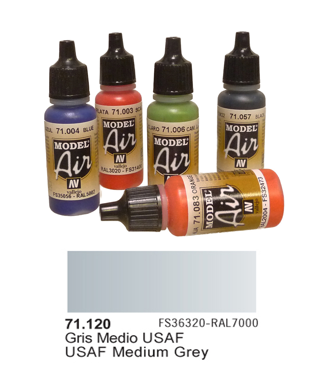 VALLEJO AIRBRUSH PAINT MODEL AIR DARK GHOST GREY 17ML 71.120