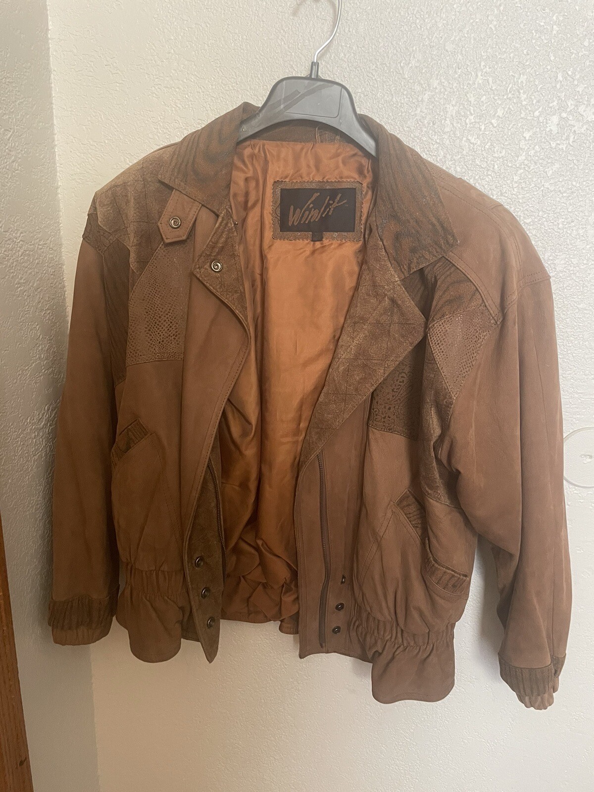 Vintage Winlit Brown Patchwork Leather Jacket - image 1