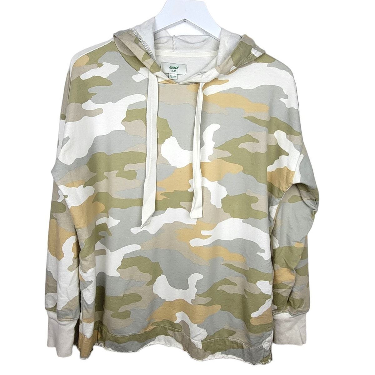 aerie Oversized Sunwashed Desert Camo Hoodie Size XS