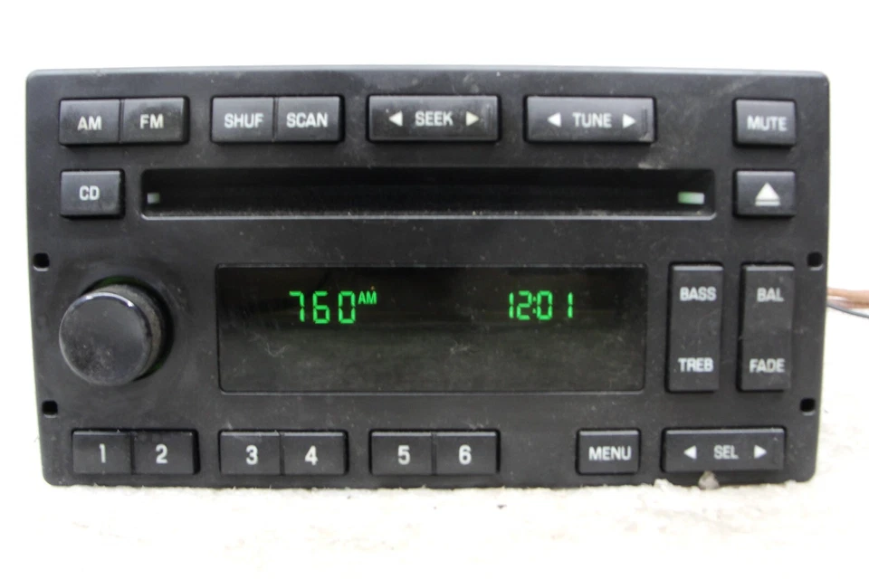 Ford OEM single CD RADIO AMFM Escape Crown Vic Grand Marquis Marauder 03-10 5W7T - Image 3 of 4