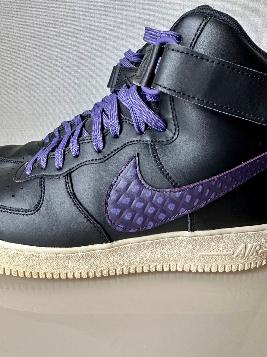 NIKE AIR FORCE 1 HIGH '07 LV8 806403 014 BLK/COURT PURPLE