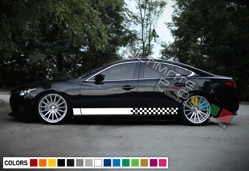 Наклейка наклейка виниловые боковые дверные полоски для Mazda 6 2013-2017 спойлер кромки Sport - Изображение 2 из 4