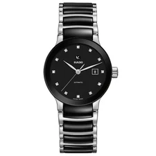 Rado Centrix Automatic Diamond Black Dial Stainless Steel Ladies Watch R30009752