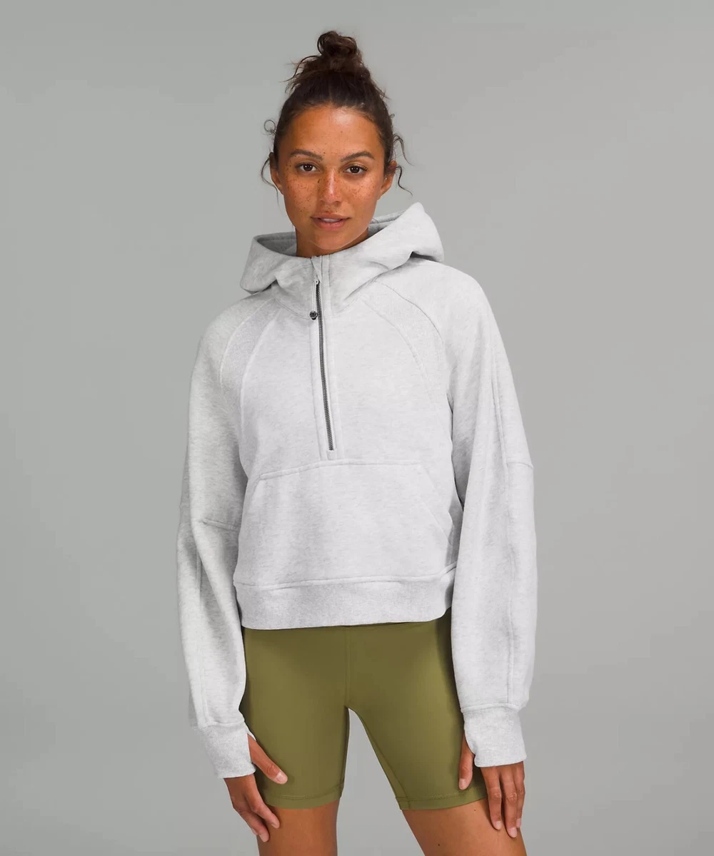 Lululemon Scuba Oversized Half Zip Hoodie Heathered Core Ultra Light Grey  XS/S