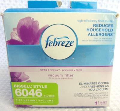 Febreze Spring & Renewal Upright Vacuum Filter Bissell Filter 6046 New Dmg Box
